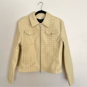NWT Toccin Juno Moto Jacket Sz 8 Butter Yellow Orig $695